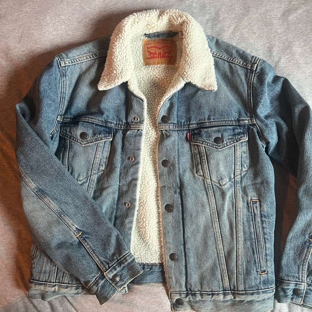 Levi Denim Jacket with Sherpa Lining